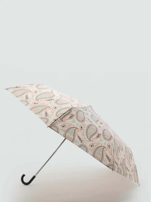 Parasol z nadrukiem paisley złamana biel - Kobieta - Rozmiar uniwersalny - MANGO