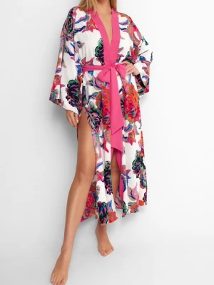 Pareo plażowe długie w kwiaty Keiko Poupee Marilyn