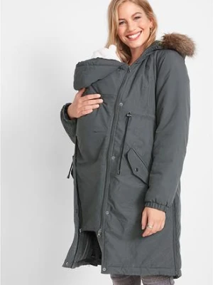 Parka 3 w 1 ciążowa z wstawką na nosidełko niemowlęce bonprix