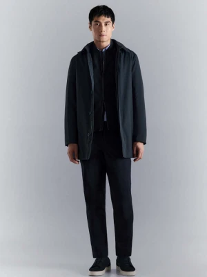 Parka do spakowania z odpinanym kapturem i technologią Thermore® granatowy - Mężczyzna - - MANGO MAN