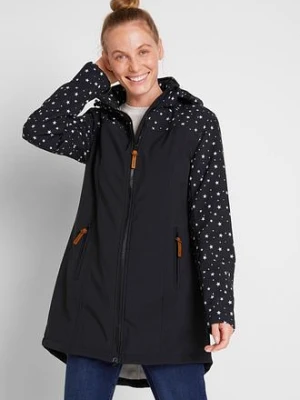 Parka funkcyjna softshell na podszewce z miękkiego polaru BonPrix czarny