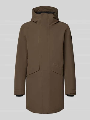 parka o kroju regular fit z kapturem model 'Kenny' Didriksons Ciemnobrązowy