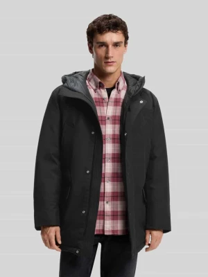 Parka o kroju regular fit z kapturem model 'Osiass1' Boss Czarny