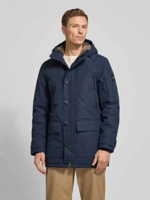 Parka o kroju regular fit z kapturem Tom Tailor Ciemnoniebieski