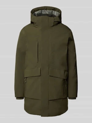 parka o kroju regular fit z kieszeniami z patką model 'LAMOON' Jack&Jones Ciemnozielony