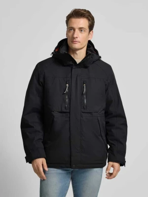 Parka o kroju regular fit z kieszeniami zapinanymi na zamek błyskawiczny model 'TEXXXACTIVE' camel active
