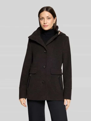 parka o kroju regular fit z mieszanki wełny Gil Bret Ciemnobrązowy