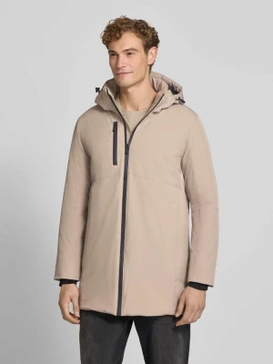 parka o kroju regular fit z nadrukiem z logo lindbergh Beżowy