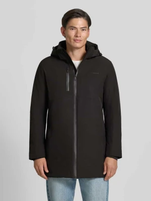 parka o kroju regular fit z nadrukiem z logo lindbergh Czarny