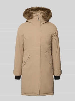 parka o kroju regular fit z obszyciem sztucznym futrem model 'ERNA' Didriksons Beżowy
