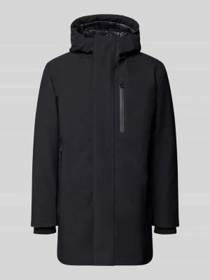 parka o kroju regular fit ze stójką model 'FLEX CROSS PARKA' Strellson Granatowy