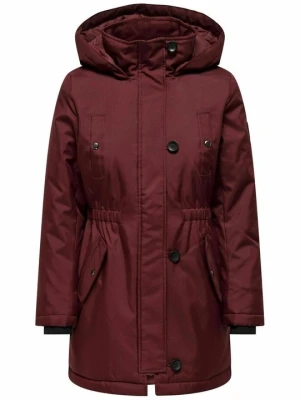 Parka Only ciemnoczerwony