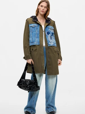 Parka płaszcz Disney™ 100% bawełna Desigual zielony
