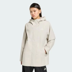 PARKA PRZECIWDESZCZOWA ESSENTIALS Adidas beżowy