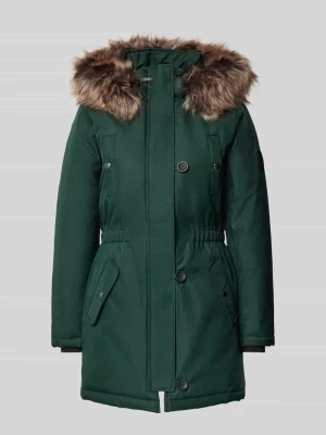 Parka taliowana z obszyciem ze sztucznego futra model ‘IRIS’ Only