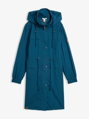 Parka trencz z dużymi kieszeniami BonPrix niebieski