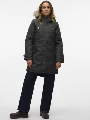Parka Vero Moda ciemnozielony