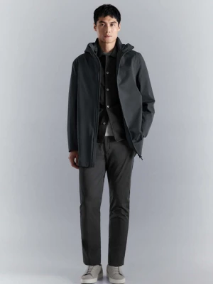 Parka wodoodporna z kieszeniami ciemnoszary - Mężczyzna - - MANGO MAN