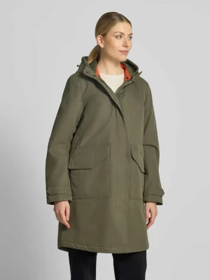 Parka z kapturem i kieszeniami z patką Camel Active Oliwkowy