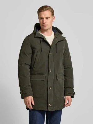 Parka z kapturem i kieszeniami z patką model ‘TASKA’ ECOALF