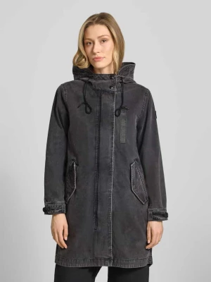 Parka z kapturem i kieszenie z patką model 'FREYA' khujo