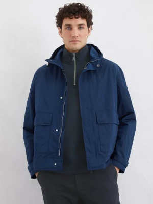Parka z kapturem regular Marc O'Polo modrá