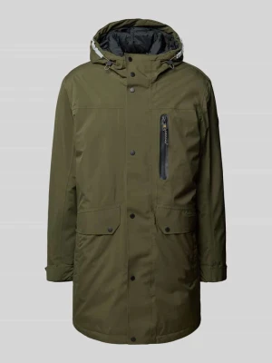 Parka z kieszeniami z patką model ‘Parka Hood clean’ camel active