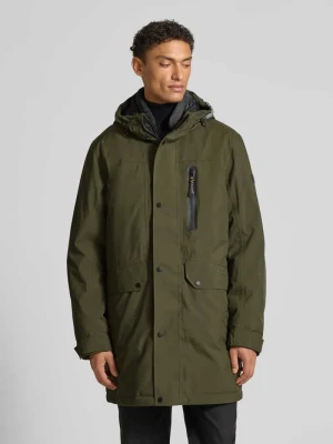 Parka z kieszeniami z patką model ‘Parka Hood clean’ camel active