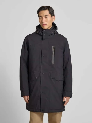 Parka z kieszeniami z patką model ‘Parka Hood clean’ camel active