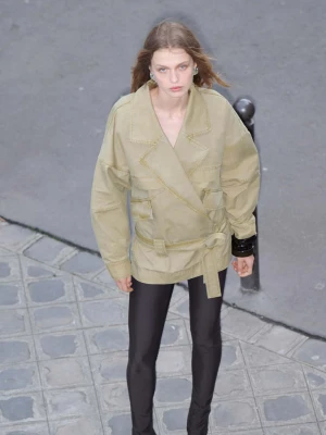 Parka z klapami i paskiem średni brązowy - Kobieta - - MANGO