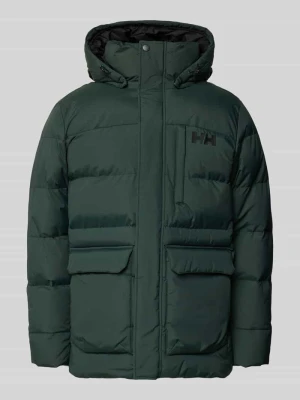 parka z logo i kieszenie z patką model 'VARDO' Helly Hansen Oliwkowy