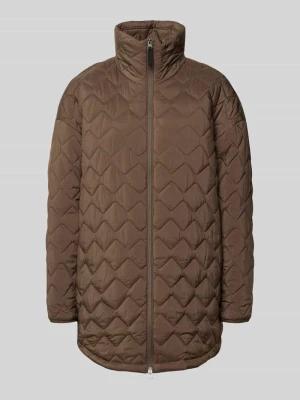 Parka z pikowaniem i stójką model 'NIMA' Didriksons Średniobrązowy