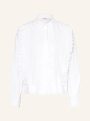 Part Two Bluzka Anelinepw Z Ażurową Koronką weiss