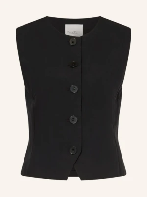 Part Two Kamizelka Blezerowa Z Lnem schwarz
