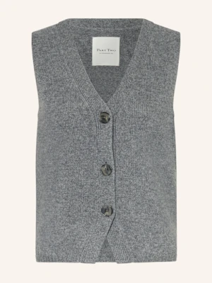Part Two Kamizelka Z Dzianiny Sylvapw grau