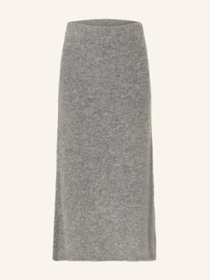 Part Two Spódnica Z Dzianiny Vaninapw Z Błyszczącą Przędzą I Cekinami grau