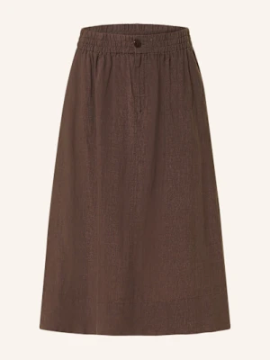 Part Two Spódnica Z Lnu Rehanapw braun