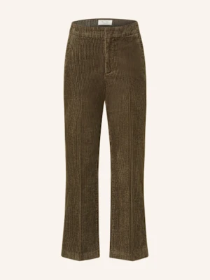 Part Two Spodnie 7/8 Mishaspw Ze Sztruksu gruen