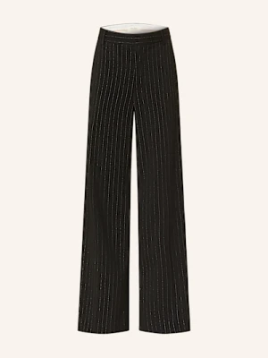 Part Two Spodnie Marlena Vanillapw Z Błyszczącą Przędzą schwarz