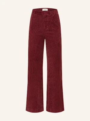 Part Two Spodnie Sztruksowe Clarisse rot