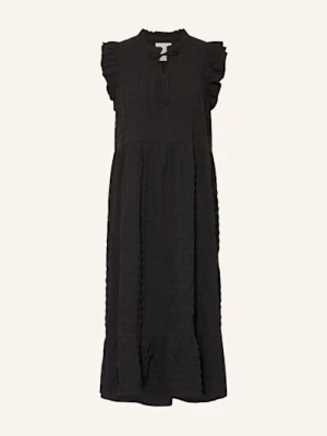 Part Two Sukienka Gimalinapw Z Falbankami schwarz