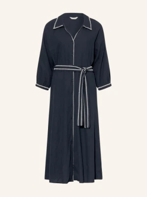 Part Two Sukienka Koszulowa Siciliaspw Z Lnem blau