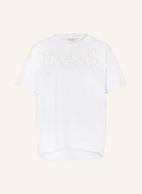 Part Two T-Shirt Nahidpw Z Cekinami I Ozdobnymi Perełkami weiss