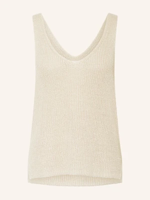 Part Two Top Z Dzianiny Rebeccapw Z Lnem beige