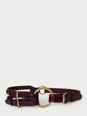 Pas biodrowy Lauren Ralph Lauren bordowy