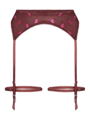 Pas do pończoch i Podwiązki Hunkemöller bordowy