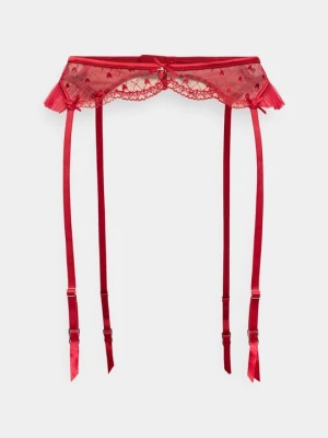 Pas do pończoch i Podwiązki Hunkemöller czerwony