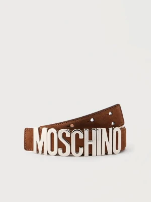 Pas MOSCHINO brązowy