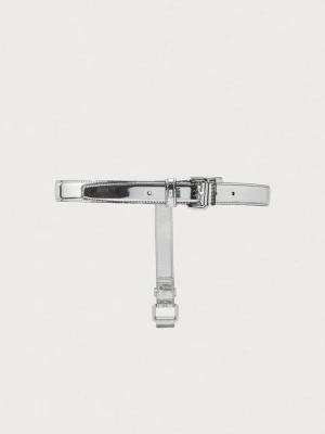 Pas MOSCHINO srebrny