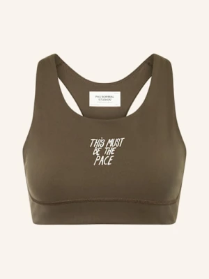 Pas Normal Studios Biustonosz Sportowy Balance Z Siateczką braun